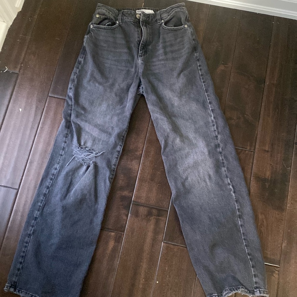 Garage Denim High Rise Distressed Black Jeans Size 27 Bootcut